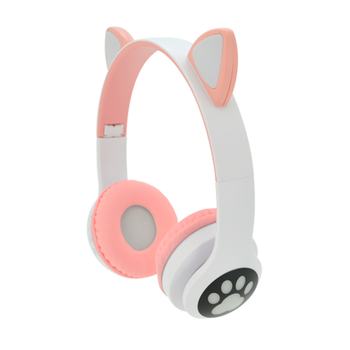 Бездротові навушники Bluetooth Cat Ear YR-28 Led, Pink Зображення