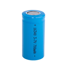 Акумулятор Li-Ion Vipow ICR16340/CR123 FlatTop, 700mAh, 3.7V, Blue Q50/500 Изображение