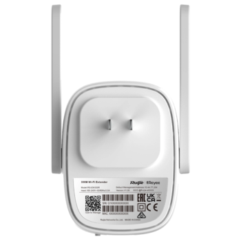 Бездротовий Wi-Fi репітер Ruijie Reyee RG-EW300R, 2.4 GHz, 300 Mbps, 92 x 70 x 38 мм Зображення