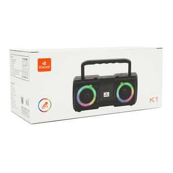 Колонки Kisonli K1 Bluetooth 5.1, 2x10W, 2400mAh, USB, DC: 5V/1A, Black, BOX, Q24 Изображение