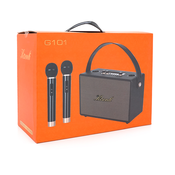 Колонка Kisonli G101 Bluetooth 5.0,Two microphone, 2х15W, 2400mAh, USB, DC: 5V/1A, BOX, Black, Q8 Изображение