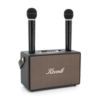 Колонка Kisonli G101 Bluetooth 5.0,Two microphone, 2х15W, 2400mAh, USB, DC: 5V/1A, BOX, Black, Q8 Изображение