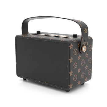 Колонка Kisonli G100 Bluetooth 5.0, 2х10W, 1800mAh, USB/TF/BT/AUX, DC: 5V/1A, Brown, BOX, Q12 Зображення