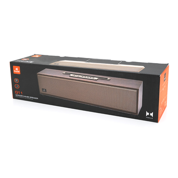 Колонка Kisonli G11 Bluetooth 5.0, 2х5W, 1200mAh, ≥90dB, USB/TF/BT/FM/AUX, DC: 5V, Wooden, BOX, Q20 Зображення
