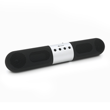 Колонка Kisonli LED-906 Bluetooth 5.0, 2х5W, 1800mAh, USB/TF/BT/FM/AUX, DC: 5V/1A, Black+Silver, BOX, Q40 Изображение