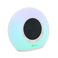 Колонка Kisonli Q6B Bluetooth 5.0, 1х5W, 3600mAh, USB/TF/FM/BT/LED/Clock/RGB Light, DC: 5V/1A, BOX, Silver, Q30 Изображение