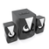 Колонки Kisonli TM-4000U, 5W+2x3W, USB/TF/BT/FM/AUX/LED light, із сабвуфером, DC: 5V, Black, BOX, Q8 Зображення