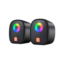 Колонки 2.0 Kisonli X11 для ПК та ноутбука, USB + 3.5mm, 2x3W, 20Hz-20KHz, DC: 5V, Black, BOX, Q60 Зображення