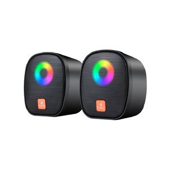 Колонки 2.0 Kisonli X11 для ПК та ноутбука, USB + 3.5mm, 2x3W, 20Hz-20KHz, DC: 5V, Black, BOX, Q60 Зображення