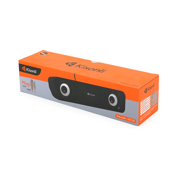 Колонки 2.0 Kisonli i-610, для ПК і ноутбука, USB + 3.5mm, 2x3W, 20Hz- 20KHz, Black, BOX, Q60 Зображення