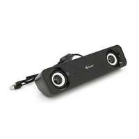 Колонки 2.0 Kisonli i-610, для ПК і ноутбука, USB + 3.5mm, 2x3W, 20Hz- 20KHz, Black, BOX, Q60 Зображення