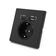 Розетка врізна із заземленням, Input: AC:110-250V/16A, Type-C/USB-виходи, Black Зображення