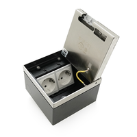 Розетка для підлоги подвійна, AC:110-250V/10-16A, Silver Зображення