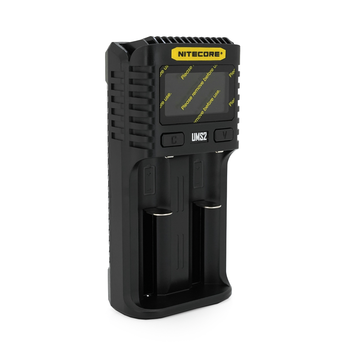 Зарядний пристрій універсальний Nitecore Digicharger UMS2, 2 канали, LCD дисплей, підтримує Li-ion, Ni-MH та Ni-Cd AA (R6), ААA (R03), С (R14) Изображение