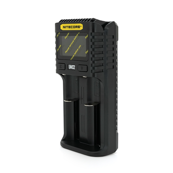 Зарядний пристрій універсальний Nitecore Digicharger UMS2, 2 канали, LCD дисплей, підтримує Li-ion, Ni-MH та Ni-Cd AA (R6), ААA (R03), С (R14) Изображение