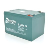 Тягова акумуляторна батарея AGM ORBUS 6-DZM-14, 12V 14Ah M5 (151х98х101 мм) Green Q4 Изображение