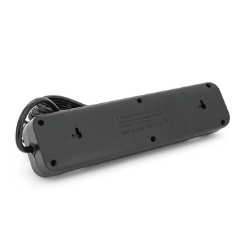 Мережевий фільтр Meilepai F24U, 4 розетки EU+3 USB+PD, кнопка включення з індикатором, 2 м, 3х0,75мм, 2500W, Black, Box Изображение