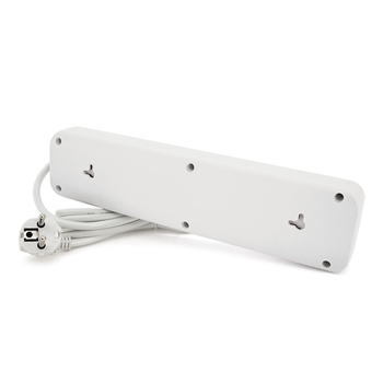 Мережевий фільтр Meilepai F25U, 5 розеток EU+3 USB+PD, кнопка включення з індикатором, 2 м, 3х0,75мм, 2500W, White, Box Зображення