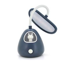 Гнучка настільна лампа-нічник RABBIT LD-3053, 3 режими, 4,2V 300mAh. microUSB, 3 години роботи, 25см, 200гр, Dark blue, Box Изображение