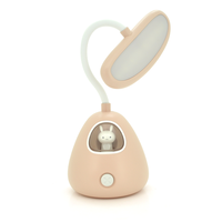 Гнучка настільна лампа-нічник RABBIT LD-3053, 3 режими, 4,2V 300mAh. microUSB, 3 години роботи, 25см, 200гр, Pink, Box Зображення
