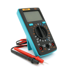 Мультиметр ANENG AN-M1. Вимірювання: VDC, VAC, ADC, Ω. Функції: продзвонювання, перевірка діодів, тест транзисторів, Hold, підсвічування. Зображення