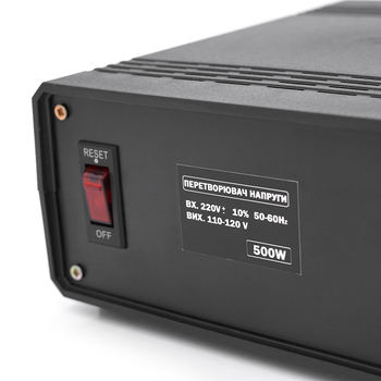 Перетворювач напруги понижуючий MERLION PN-500, Input 220 V/Output 110V, 500W, трансформаторний Зображення