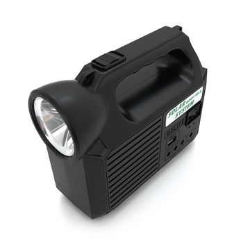 Переносний ліхтар GD-8017+ Solar, 1+1 режим, вбудований акум, 3 лампочки 3W, USB вихід, Black, Box Зображення