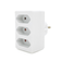 Розетка трійник без заземлення SQ-ZDB01/3, 3x2.5A(10A) 250V~Max, 1700W, White, 2Р, Q100 Зображення
