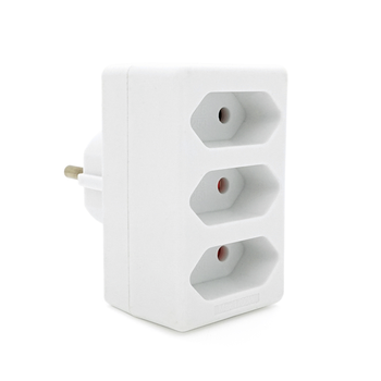 Розетка трійник без заземлення SQ-ZDB01/3, 3x2.5A(10A) 250V~Max, 1700W, White, 2Р, Q100 Зображення