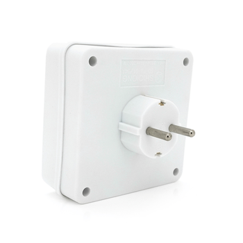 Розетка 4-х місна із заземленням SQ-RB-01/04A, 4x16A 250V~Max, 3500W, White, Q100 Зображення