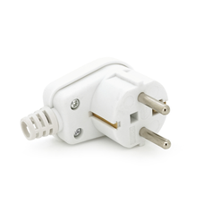 Вилка із заземленням кутова SQ-SN-03, 16A 250V, White, Q200 Изображение