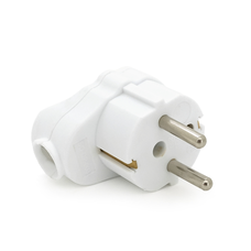 Вилка із заземленням кутова з кільцем, розбірна SQ-GP-003, 16А 220V, White, Q200 Изображение