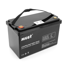 Акумуляторна батарея Must LiFePO4 LP15-12100 12,8V 100Ah, 1,28kWh, BMS50A@4S, 6000 cycles, 339x185x218, 12kg Изображение