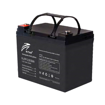 Акумуляторна батарея Ritar LiFePO4 12,8V 30Ah 384Wh BMS15@4S  ( 195 x 155 x 130  )   Q1 Зображення