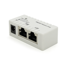 POE інжектор IEEE 802.3af PoE з портом Ethernet 10/100/1000 Мбіт / с, White Изображение