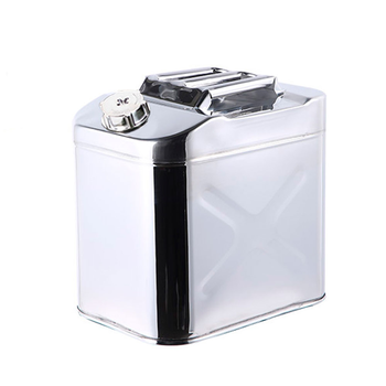 Каністра Merlion ML201-25L, нержавіюча сталь + гнучка лійка, 25л, 370х260х360мм, 2.50 кг, Silver Зображення