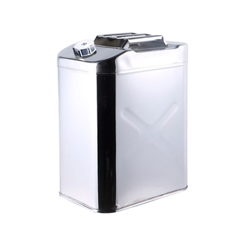 Каністра Merlion ML201-35L, нержавіюча сталь + гнучка лійка, 35л, 370х260х480мм, 3.05 кг, Silver Зображення