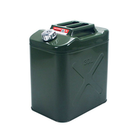 Каністра Merlion YT-HS-FX-30L, металева з клапаном + гнучка лейка, 30л, 355х255х420мм, Зелена Зображення