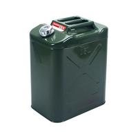 Каністра Merlion YT-HS-FX-35L, металева з клапаном + гнучка лійка, 35л, 355х255х480мм, Green Зображення