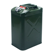 Каністра Merlion YT-HS-FX-40L, металева з клапаном + гнучка лейка, 40л, 355х255х530мм, Зелена Зображення
