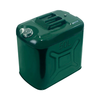 Каністра Merlion YT-HS-FX-50L, металева з клапаном + гнучка лейка, 50л, 472х305х470мм, Зелена Изображение