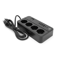 Мережевий фільтр із захистом від перенапруги G13, 3000W, 4 Socket + 4 USB 3,2 А + 2 Type-C, 2м, Black, Box Зображення