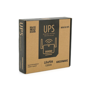 ДБЖ Green Wave ECO418Pro-18W для роутерів/комутаторів/PON/POE, 5/9/12/15/24V, (12000MAh), Black, BOX, Q20 Зображення