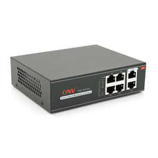 4х портовий PoE Full Gigabit комутатор ONV-H3064P, 4xPoe1000Мбіт + 2х1000 Мбіт, IEEE802.3af/at, загальна потужність 65 Вт Зображення