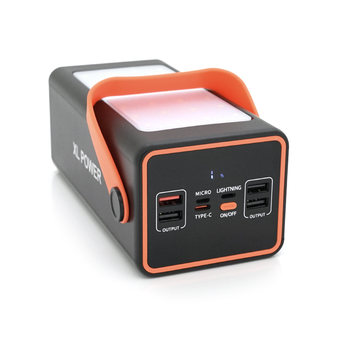 Powerbank ACL PW-52 70000mAh, PD22.5W, 4xUSB+ Type C, ліхтар, 1,47 кг, Black/White, Box Зображення