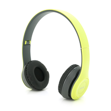 Бездротові навушники Bluetooth P47 Led, Green/Silver Зображення