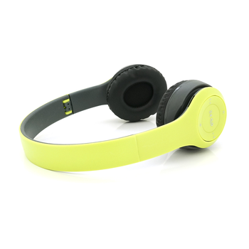 Бездротові навушники Bluetooth P47 Led, Green/Silver Зображення