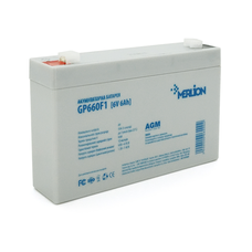 Акумуляторна батарея MERLION AGM GP660F1 6V 6Ah (150 x 35 x 90 (100)) White Q10 Зображення