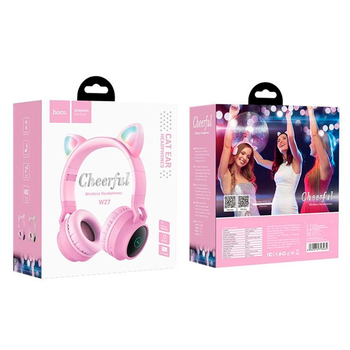 Бездротові навушники Bluetooth HOCO W27, Pink, Box Зображення