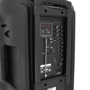 Потужна акустична система з підсвічуванням ZXX-7878, 60W, 2 Bluetooth мікрофони, вбудований акум 12B 5A, живлення 220в, Black, Box Изображение
